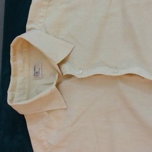Old Navy XL Yellow Linen/Cotton Camp Shirt